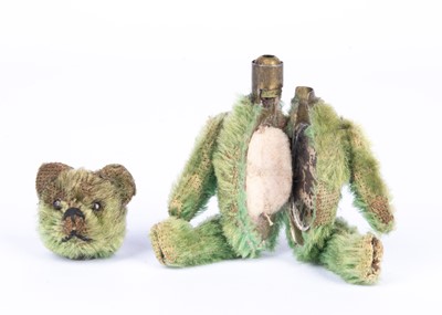Lot 137 - A Schuco green mohair Teddy Bear compact Teddy Bear, 1920s