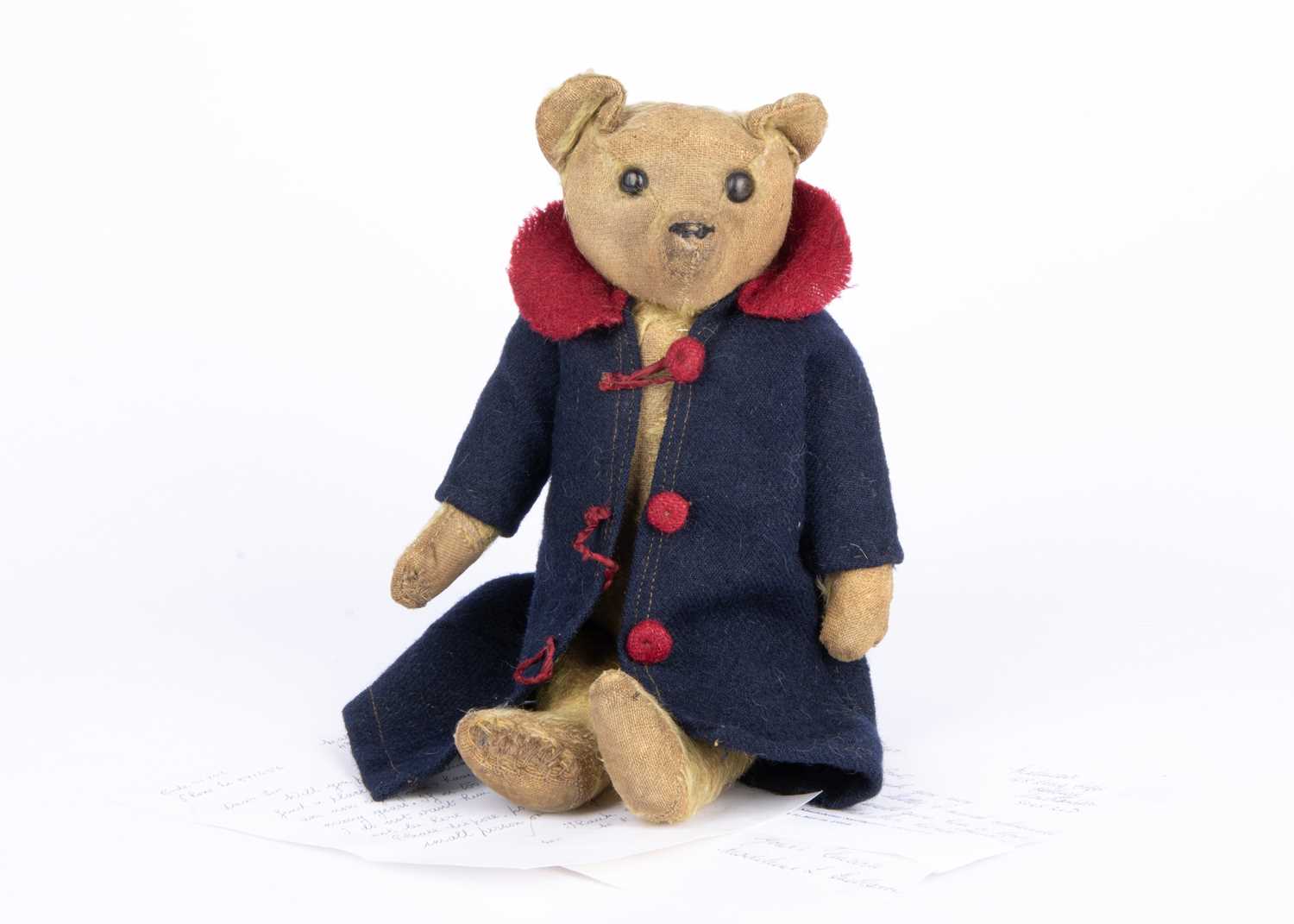 Lot 140 - ‘Ed (Edward)’, an Omega Teddy Bear circa 1914, the childhood bear of Madeline L Snellgrove