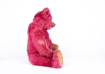 Lot 142 - ‘Fuchsia’, a rare Dean’s Rag Book Co bright pink mohair Teddy Bear, 1920s