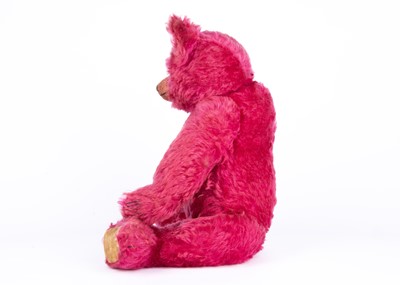 Lot 142 - ‘Fuchsia’, a rare Dean’s Rag Book Co bright pink mohair Teddy Bear, 1920s