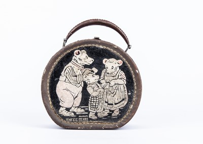 Lot 167 - An oil-cloth child’s weekend case featuring the Three Bears, 1930s