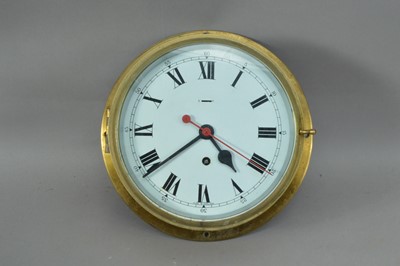 Lot 106 - A c.1970's ships naval wall mounted clock