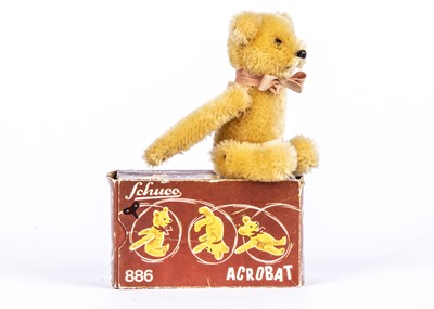 Lot 183 - A rare post-war Schuco Acrobat Teddy Bear, in original box