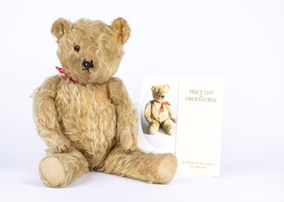 Lot 198 - A 1950s British Teddy Bear, the cover bear of Teddy Bears of Witney first catalogue in 1985