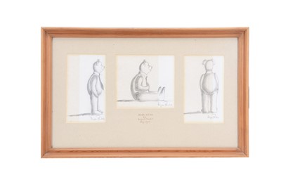 Lot 206 - Three Max Bear pencil drawing by Bryan Panks, May 1995