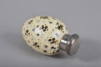 Lot 112 - A Victorian novelty porcelain and silver topped scent bottle