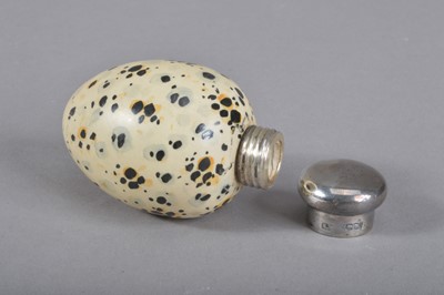 Lot 112 - A Victorian novelty porcelain and silver topped scent bottle
