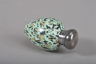 Lot 113 - A Victorian novelty porcelain and silver topped scent bottle