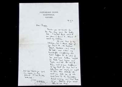 Lot 227 - A rare A A Milne letter, mentioning Pooh, Eeyore and Tigger, 1931