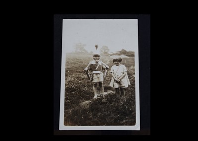 Lot 232 - Four original photographs of Christopher Robin and Anne Darlington as children