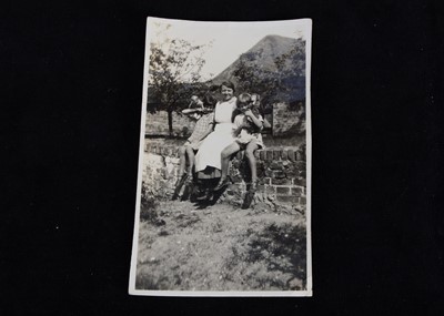 Lot 235 - An original photograph of Nanny Brockwell with Christopher Robin and Anne Darlington