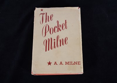 Lot 241 - A 1st Edition The Pocket Milne by A.A. Milne dedicated to Nan (nanny Olive Brockwell), 1941