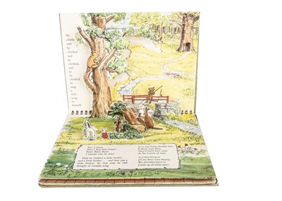 Lot 243 - A Winnie the Pooh and The Bees by A.A. Milne pop-up book from Olive Brockwell (Christopher Robin’s nanny) collection, 1953
