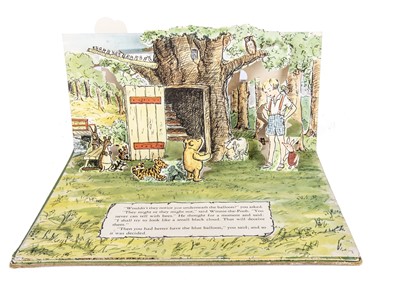 Lot 243 - A Winnie the Pooh and The Bees by A.A. Milne pop-up book from Olive Brockwell (Christopher Robin’s nanny) collection, 1953