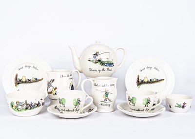 Lot 244 - A rare Ashstead Pottery Pooh tea set from the Olive Brockwell (Christopher Robin’s nanny) collection