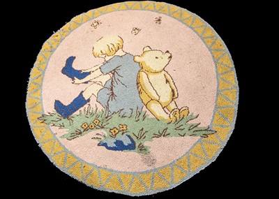 Lot 255 - A circular Winnie the Pooh and Christopher Robin rug