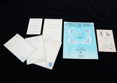 Lot 256 - Winnie the Pooh and A.A. Milne printed ephemera