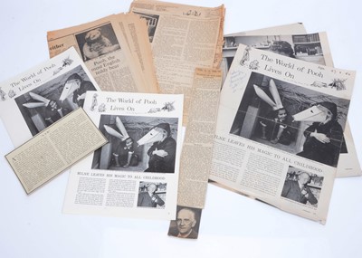 Lot 256 - Winnie the Pooh and A.A. Milne printed ephemera