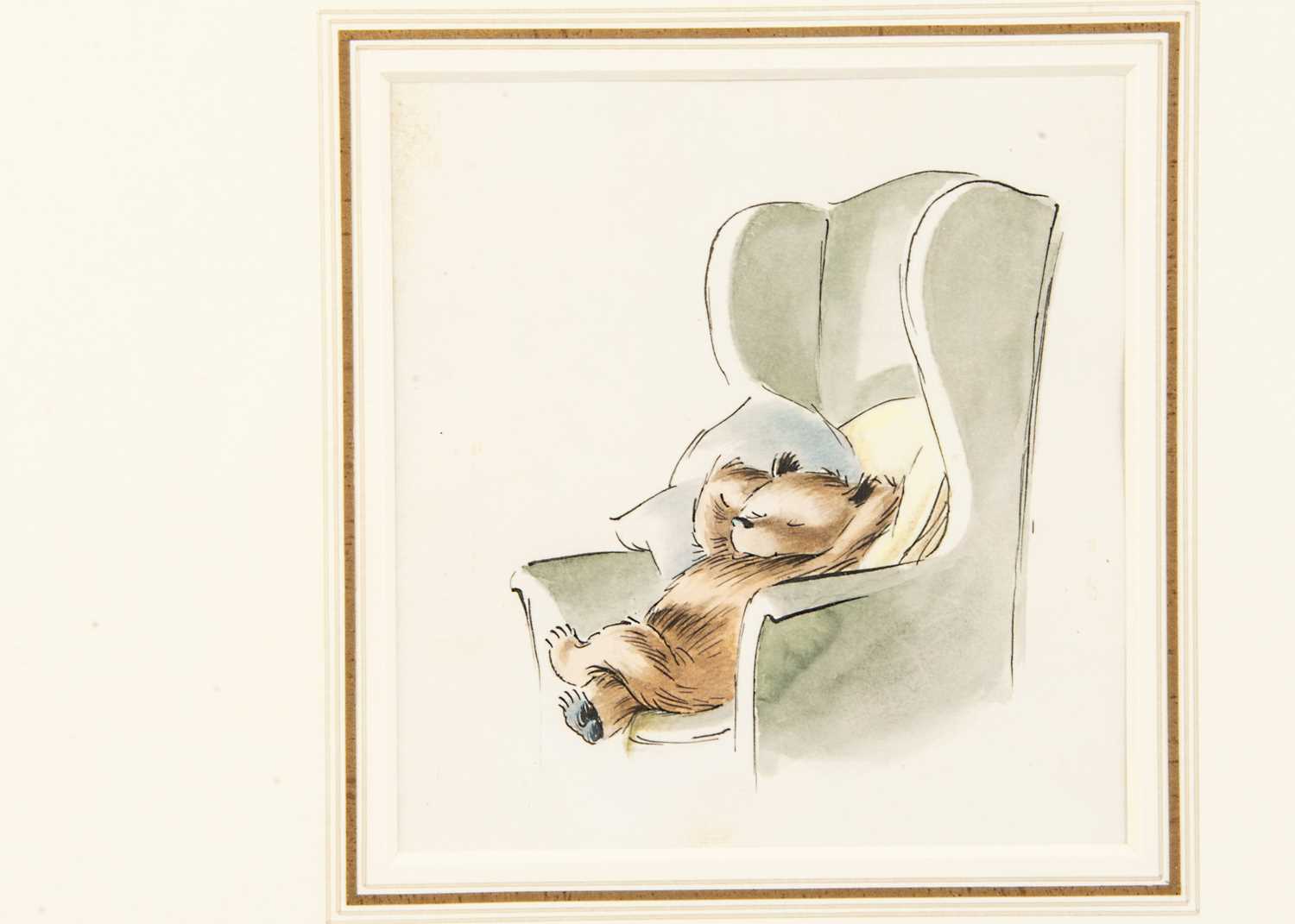 Lot 285 - A Fred Banbery original pen, ink and watercolour Paddington illustration, 1972