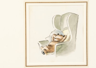 Lot 285 - A Fred Banbery original pen, ink and watercolour Paddington illustration, 1972