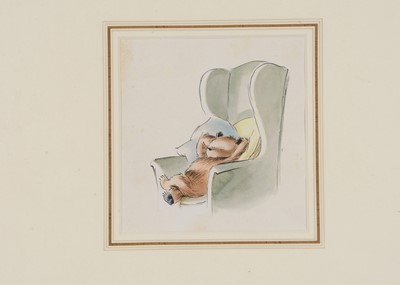 Lot 285 - A Fred Banbery original pen, ink and watercolour Paddington illustration, 1972