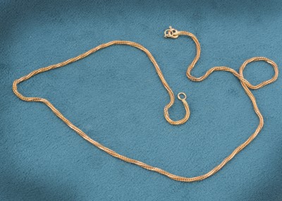 Lot 34 - A continental yellow metal fine linked necklace