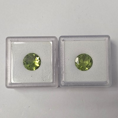 Lot 228 - Two certificated Changbai Peridot