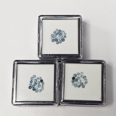 Lot 237 - Three certificated Indicolite gem boxes