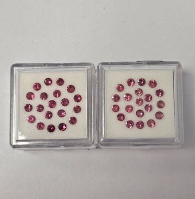 Lot 238 - Two certificated Red Spinel gem boxes