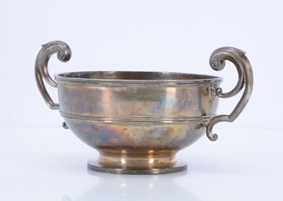 Lot 273 - A George V Silver Twin Handled and Footed Bowl by F B & Co