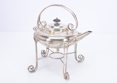 Lot 281 - An Edwardian Silver Kettle on Stand from M W