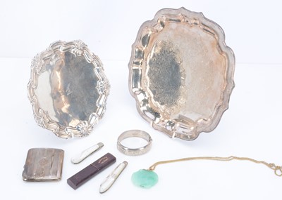 Lot 282 - An Edwardian Silver Calling Card Tray and other items