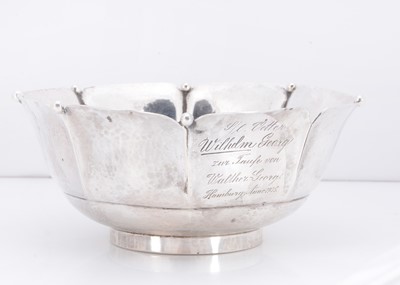 Lot 298 - A 1930's Swedish Silver presentation Bowl by F. Hingelberg