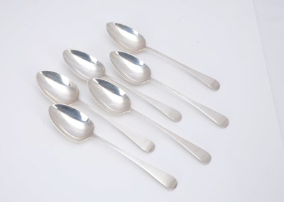 Lot 313 - A Set of Six George V Silver Desert Spoons by F Higgins & Son Ltd.