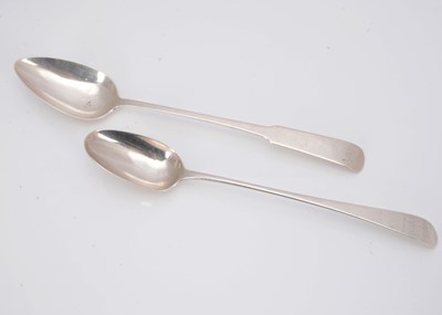 Lot 314 - Two Georgian Period Silver Basting Spoons