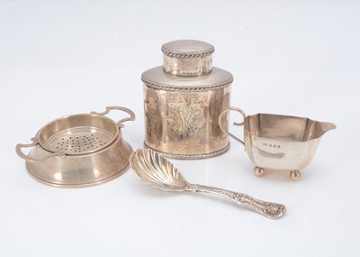 Lot 317 - Four Victorian and Later Silver Tea Related Items