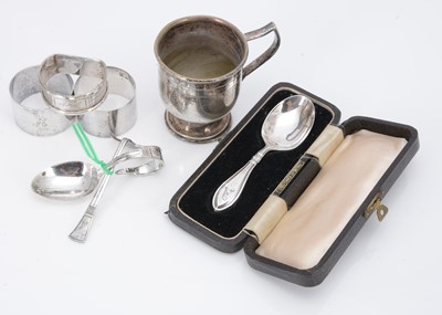 Lot 319 - A 1960's cased silver christening spoon