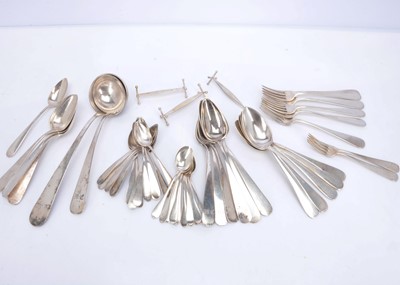 Lot 325 - An associated Italian silver mixed canteen of cutlery