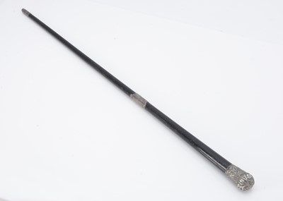 Lot 339 - A late Victorian and later presentation ebonised and silver mounted conductor's baton by MB