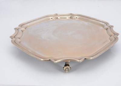 Lot 350 - A George V silver salver by Viners