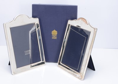 Lot 381 - A pair of modern silver mounted photograph frames by Carrs