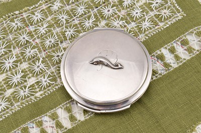 Lot 432 - A Georg Jensen sterling marked circular compact