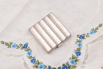Lot 434 - A Georg Jensen and Wendel Sterling marked square compact