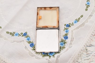 Lot 434 - A Georg Jensen and Wendel Sterling marked square compact