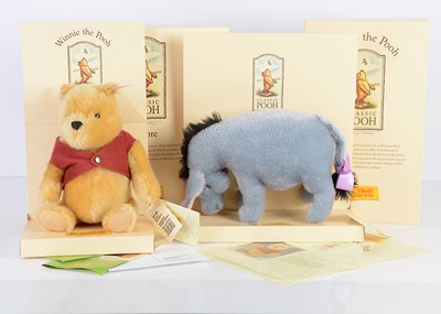 Lot 8 - Two Steiff limited edition Eeyore and Pooh Bear soft toys from the Classic Pooh Collection