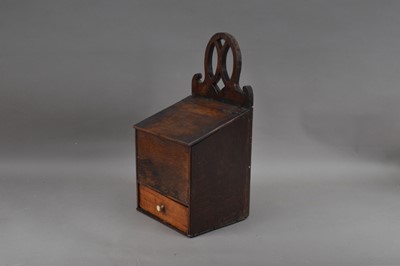 Lot 173 - A 19th century oak salt box
