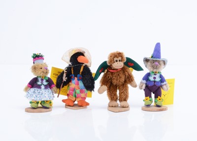 Lot 67 - A set of limited edition The Wizard OZ teddy bear characters by Deb Canham