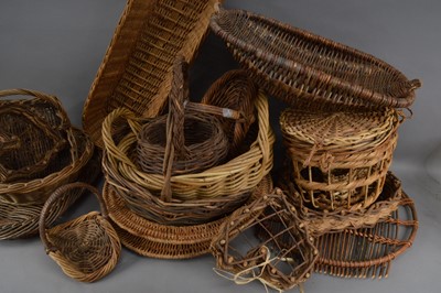 Lot 180 - A large collection of assorted wicker items
