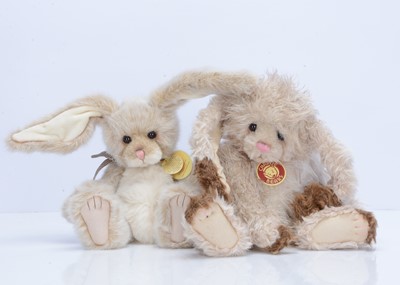 Lot 77 - Two Charlie Bears rabbit soft toys