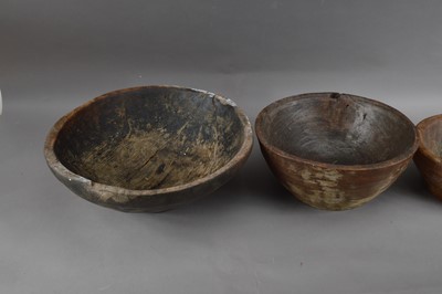 Lot 183 - Three treen bowls